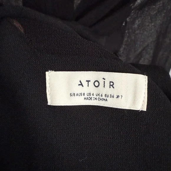 Atoir Roma Dress - Chic Black Mesh Long Sleeve Dress - Picture 12 of 12